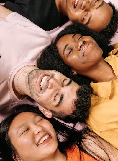 Group of people smiling